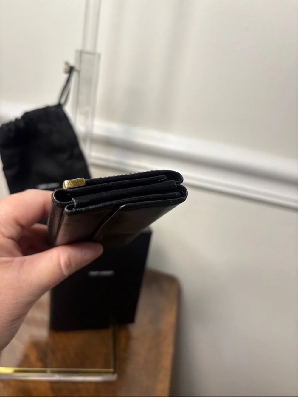 Yves Saint Laurent Black Leather Key & Card Holder Wallet- Full Inclusion - Picture 9 of 16